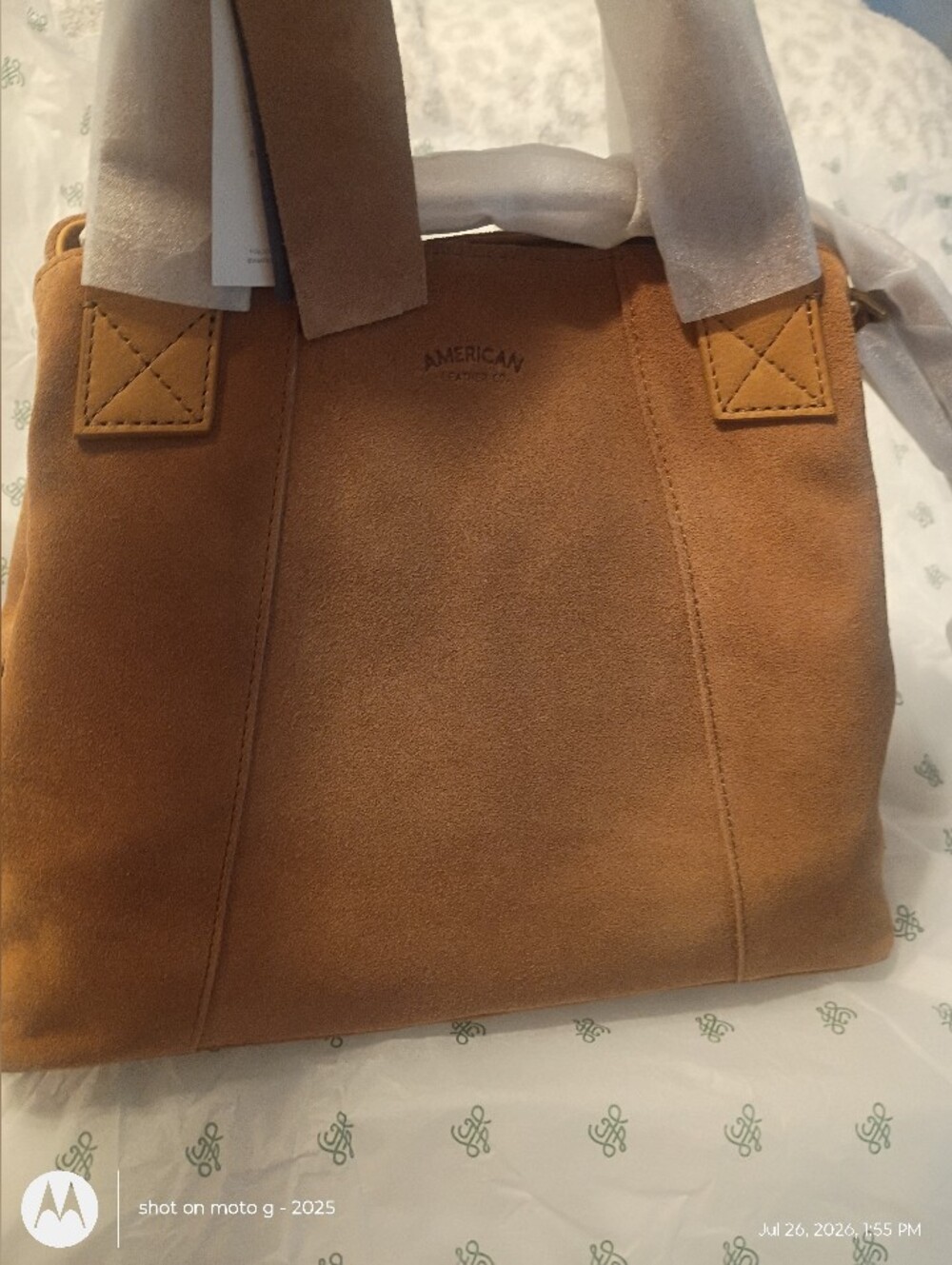 *BRAND NEW WITH TAGS* American Leather Co. Ada Triple Entry Leather Satchel